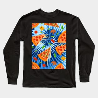 Tie Dye Pizza Long Sleeve T-Shirt